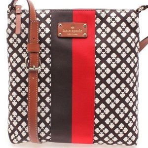 Kate Spade Cross Body Bag - Chocolate Jacquard